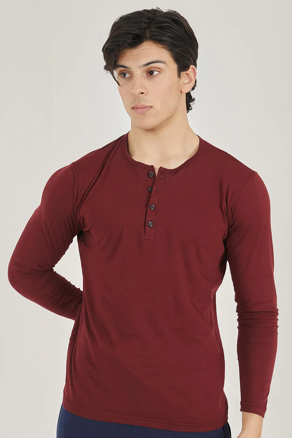 Maroon Henley