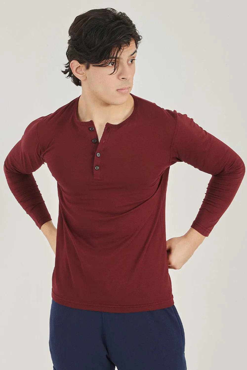 Maroon Henley