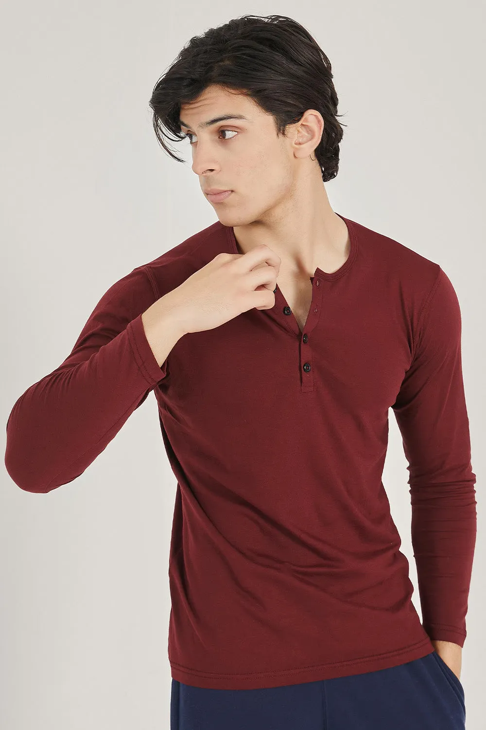 Maroon Henley