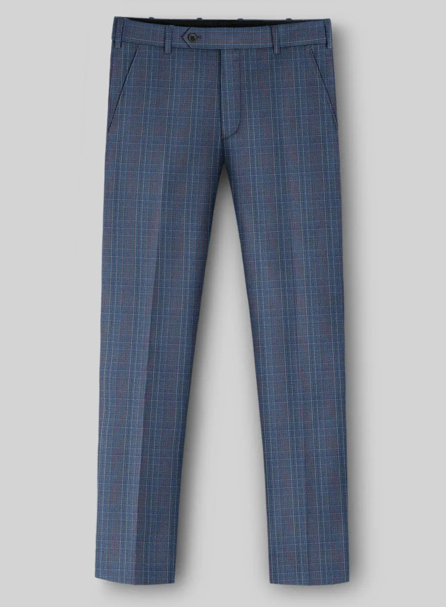 Napolean Canzo Glen Blue Wool Pants