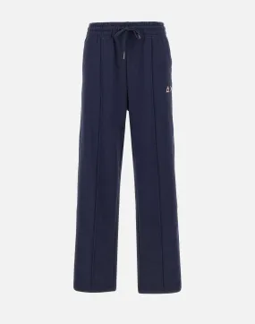 Navy Blue Cotton Jogger Trousers