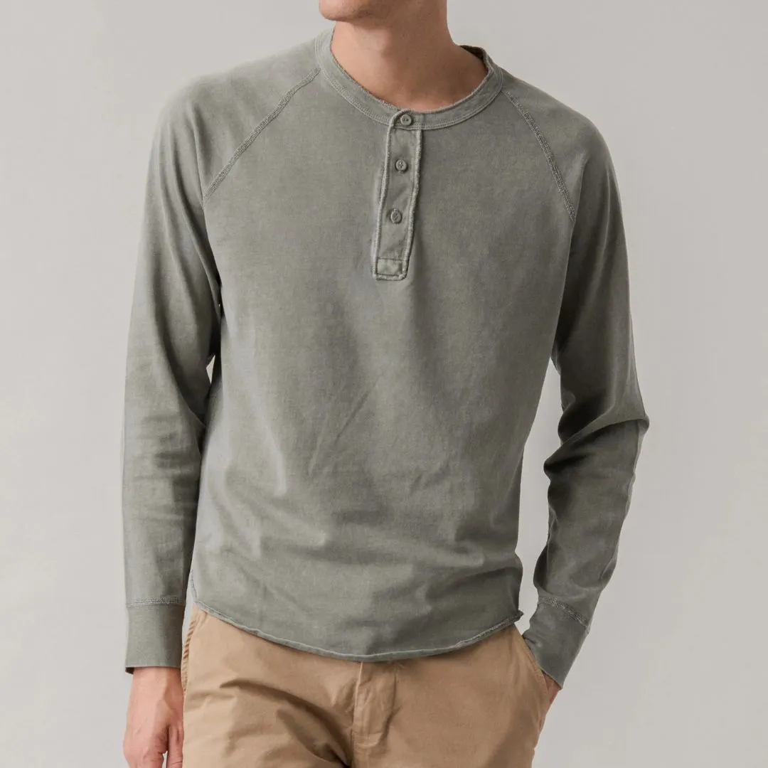 Organic Recycled Jersey Henley (Petrol)