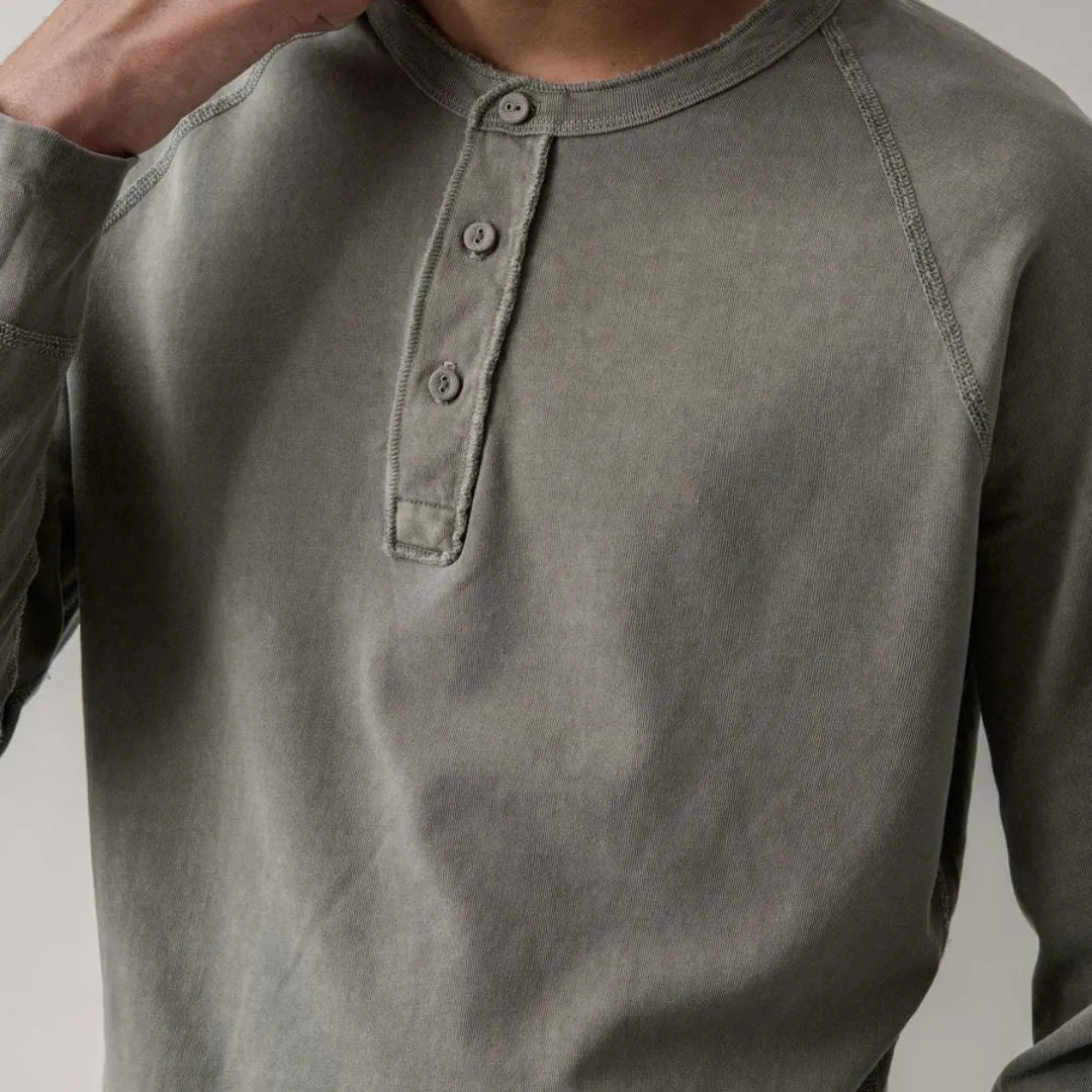 Organic Recycled Jersey Henley (Petrol)