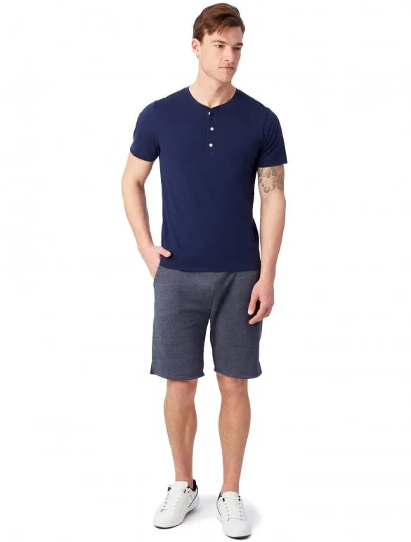 Organic Short Sleeve Henley (Earth Navy)