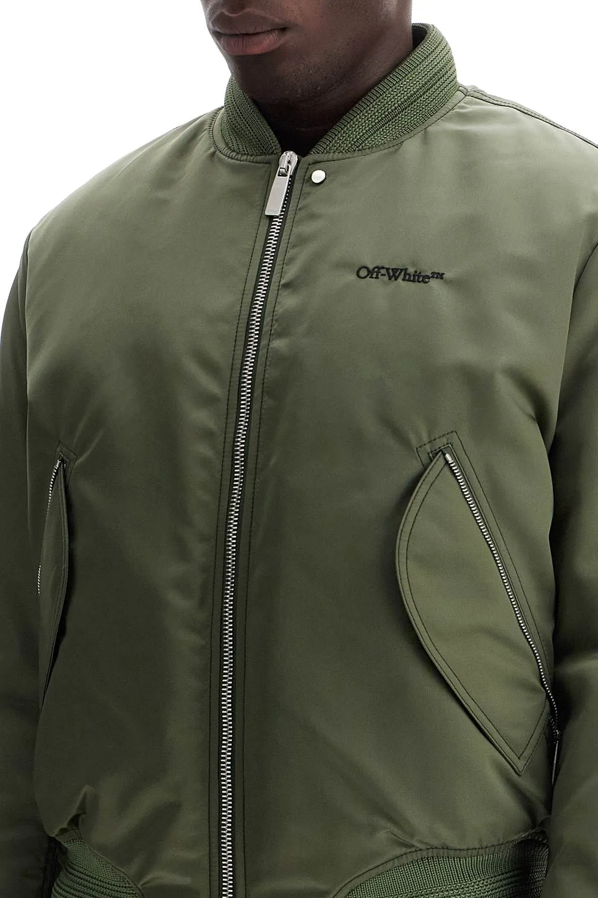 PADDED NYLON BOMBER JACKET