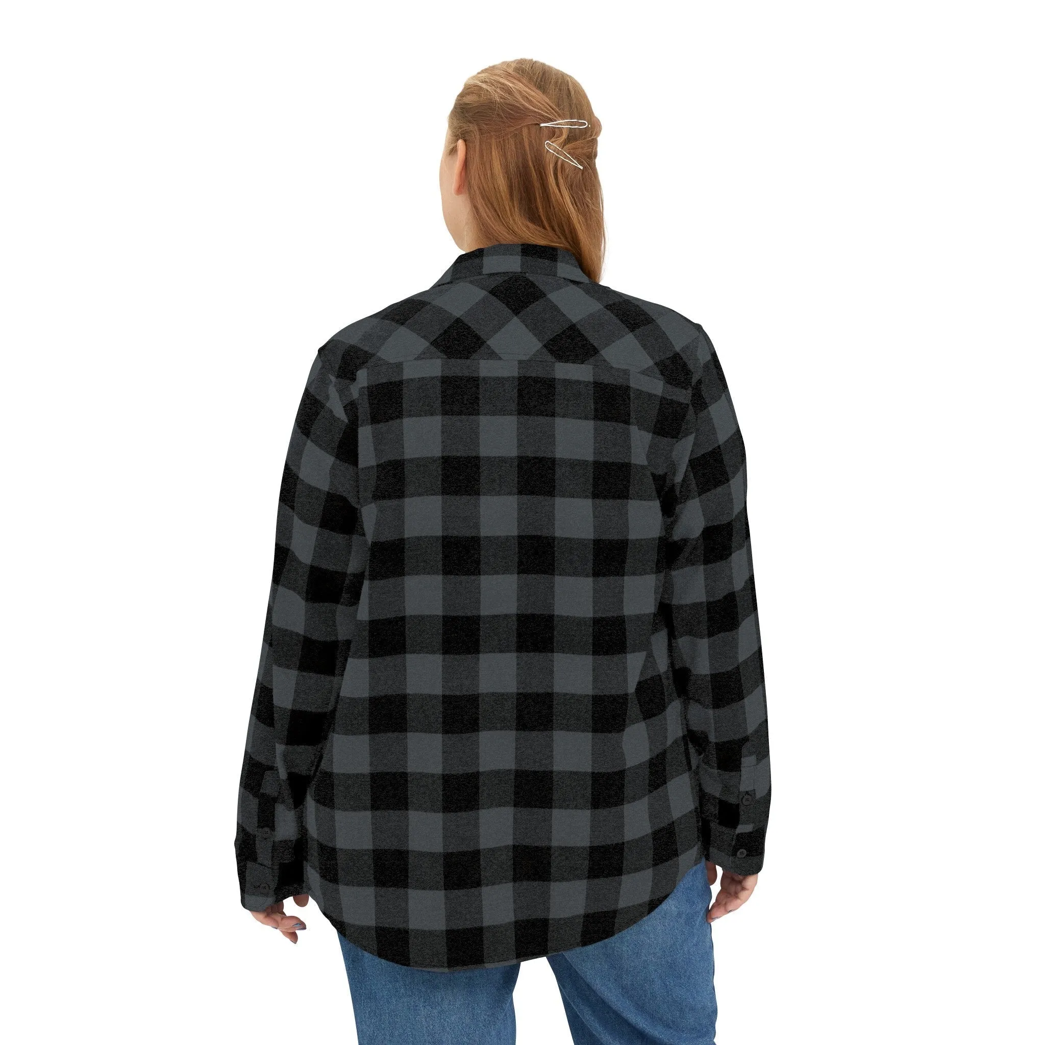 Plaid Women Luxury Flannel Shirt - Charcoal Heather