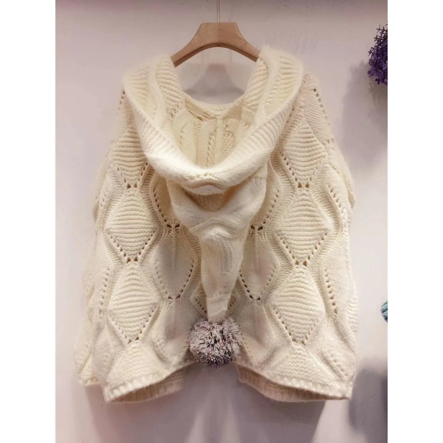 Relaxed Weekend Cable Knit Hooded Cardigan