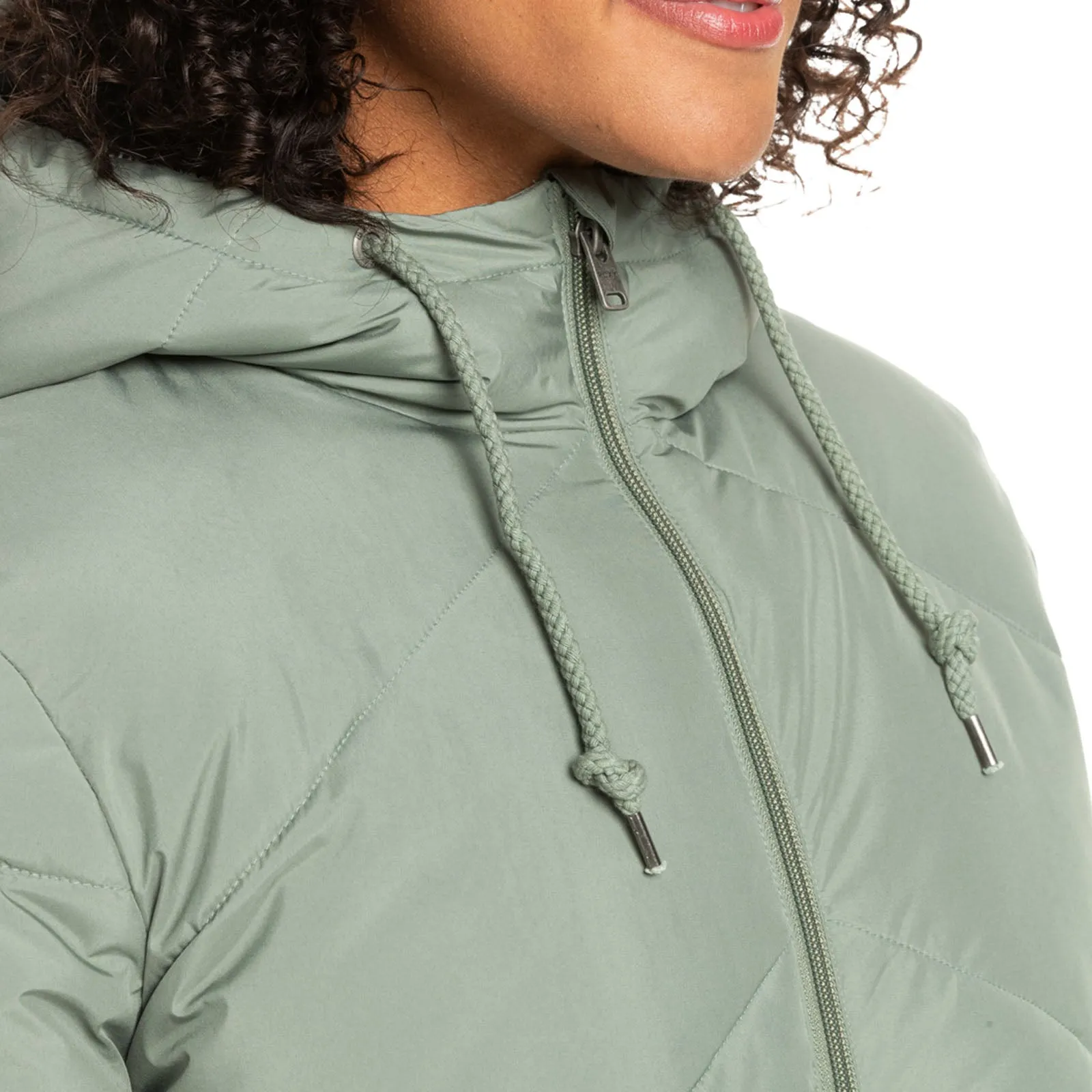 Roxy Womens Better Weather Hooded Longline Padded Jacket