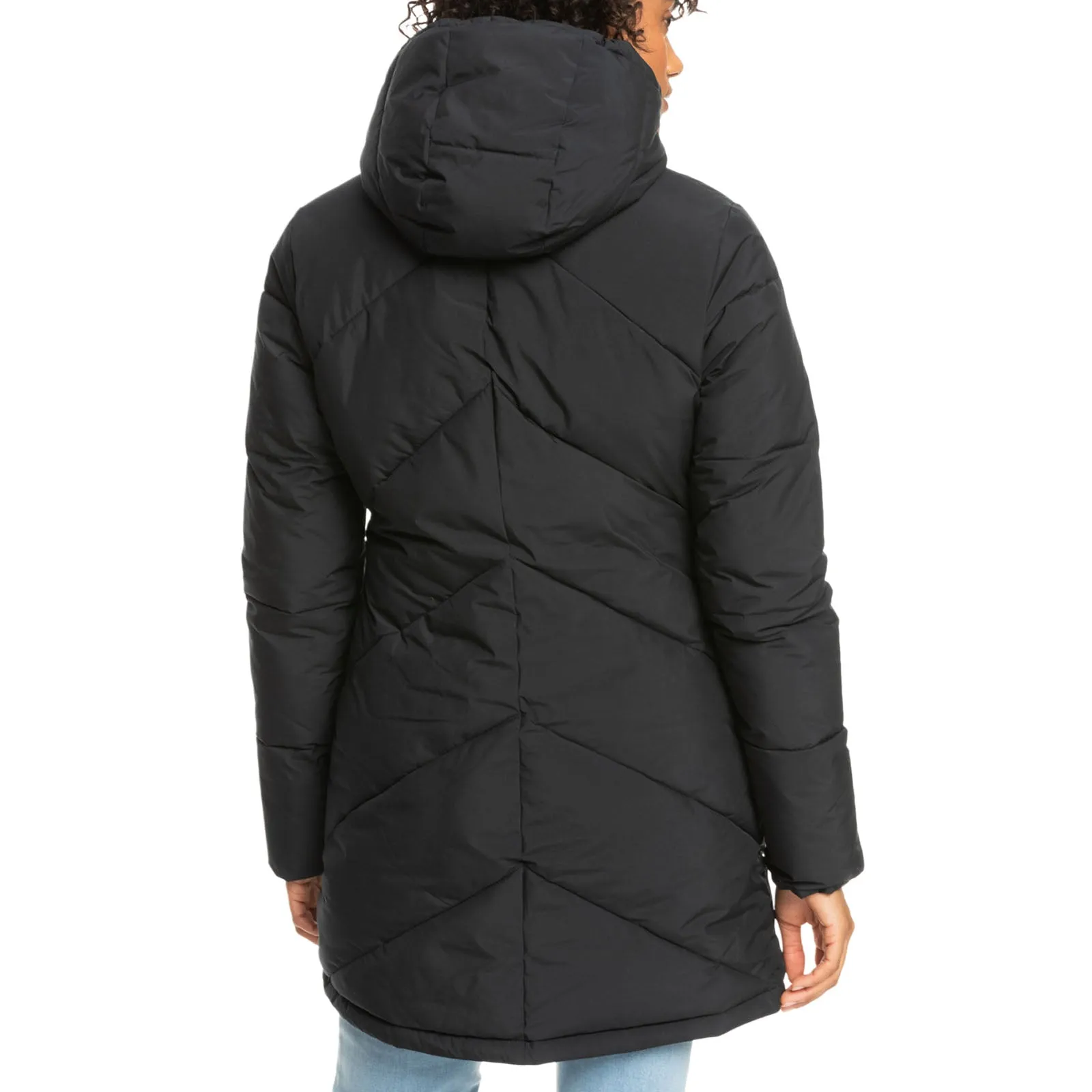 Roxy Womens Better Weather Hooded Longline Padded Jacket