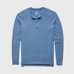 Sean Ultra Soft Classic Henley - Blue Heather