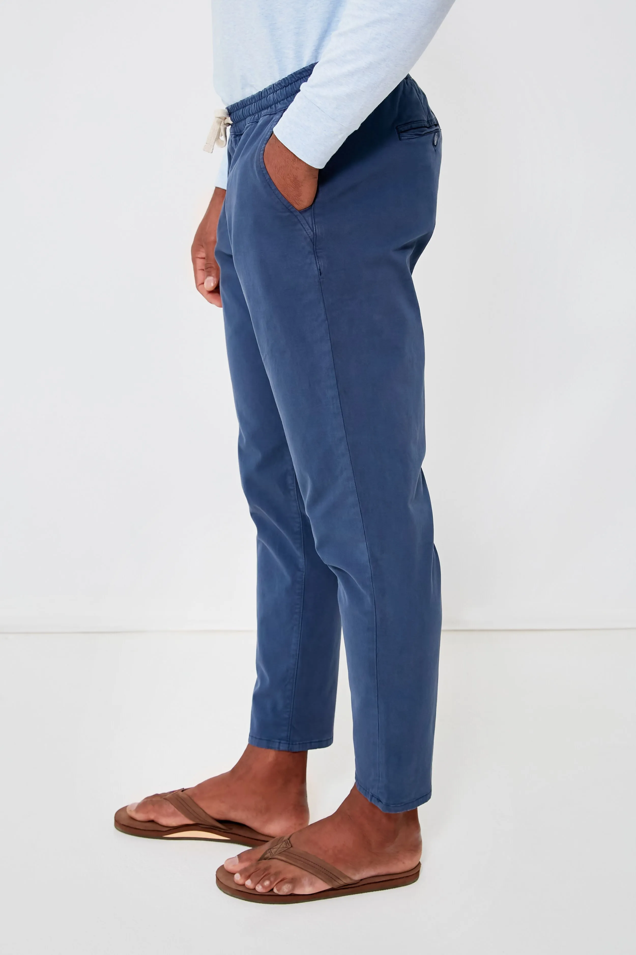 Slate Blue Athletic Fit Saturday Pant