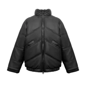 Spliced Crop Padded Jacket