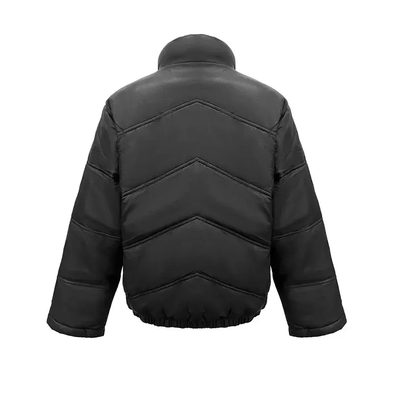 Spliced Crop Padded Jacket