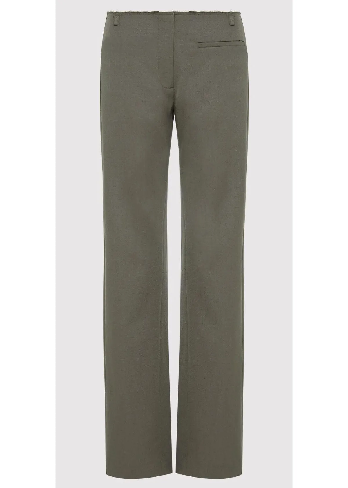 ST. AGNI Raw Edge Pant - Smokey Olive