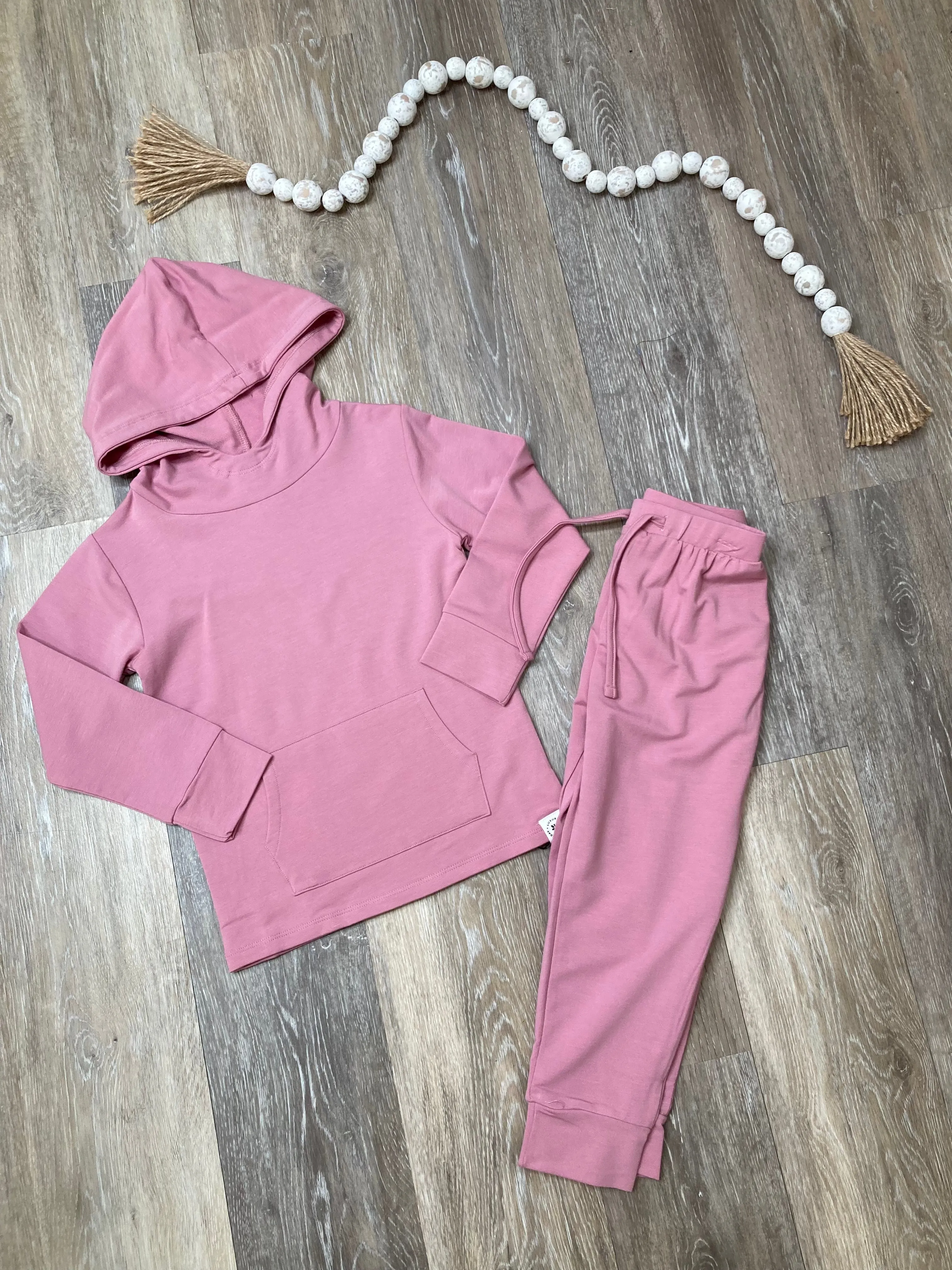 SWB French Terry Hooded Bamboo Jogger set in Lilas