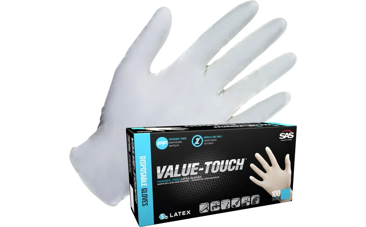 Value Touch Latex Disposable Gloves 5 mil C6591