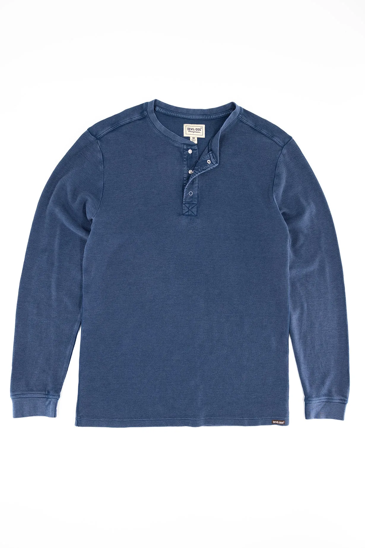 Waffle Henley - Indigo