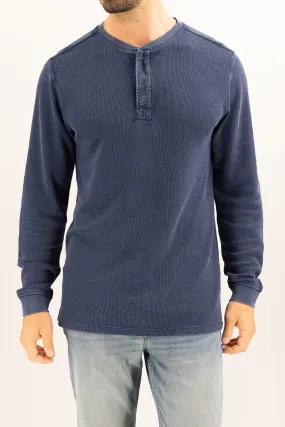 Waffle Henley - Indigo