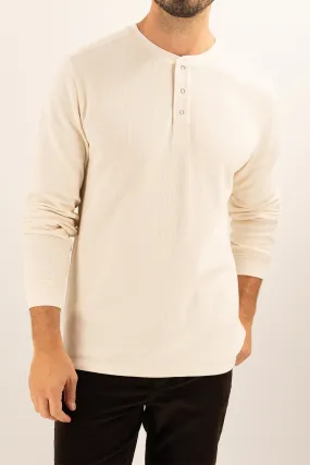 Waffle Henley - Oat