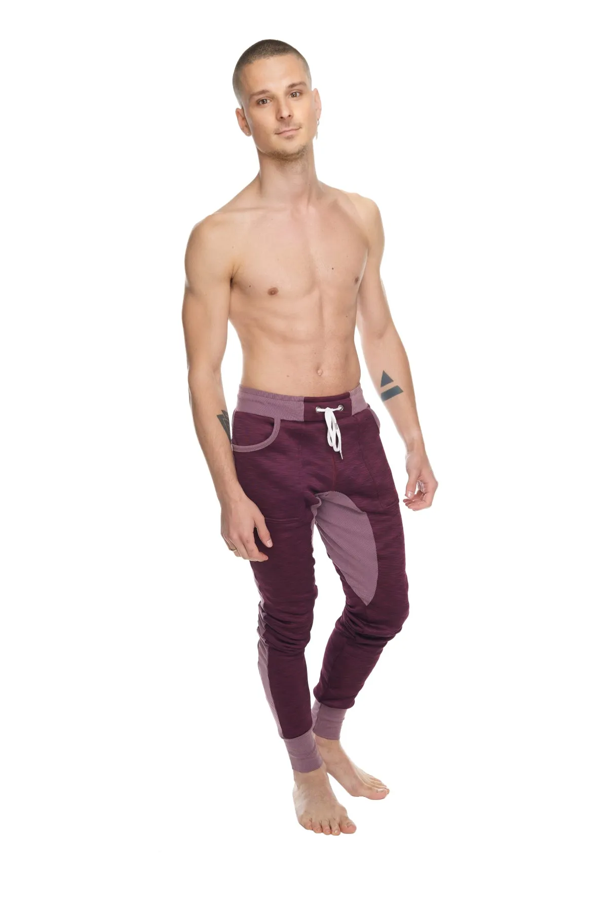 **Winter Edition** Performance Fleece Long Cuffed Jogger & Yoga Sweat Pants (Plum Purple)