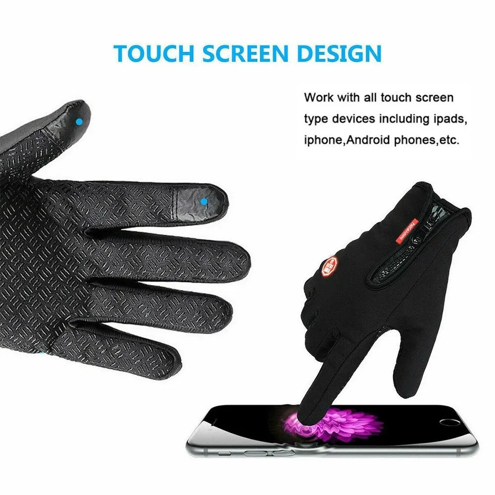 Winter Men Touch Screen Anti Slip Windproof Warm Breathable Gloves SP